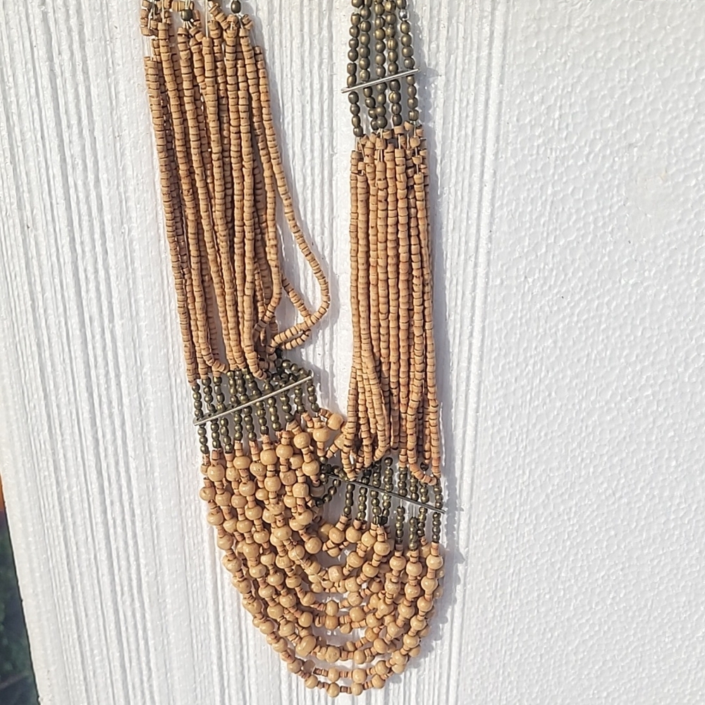 Elegant Brown Beaded Necklace